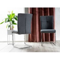 Scaun Tapitat H-190 Chrom Genarom SN Chrom / Gri